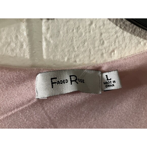 Faded Rose Women's Long Sleeve Sweetheart Neck Crop Top Slim Fit Tee Shirt - Picture 5 of 7